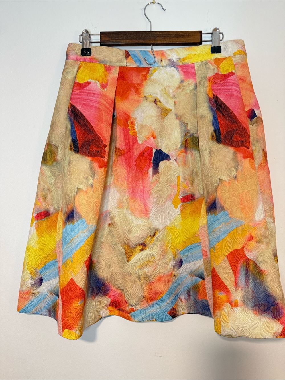 H&M Multicolor Abstract Floral A-Line Skirt